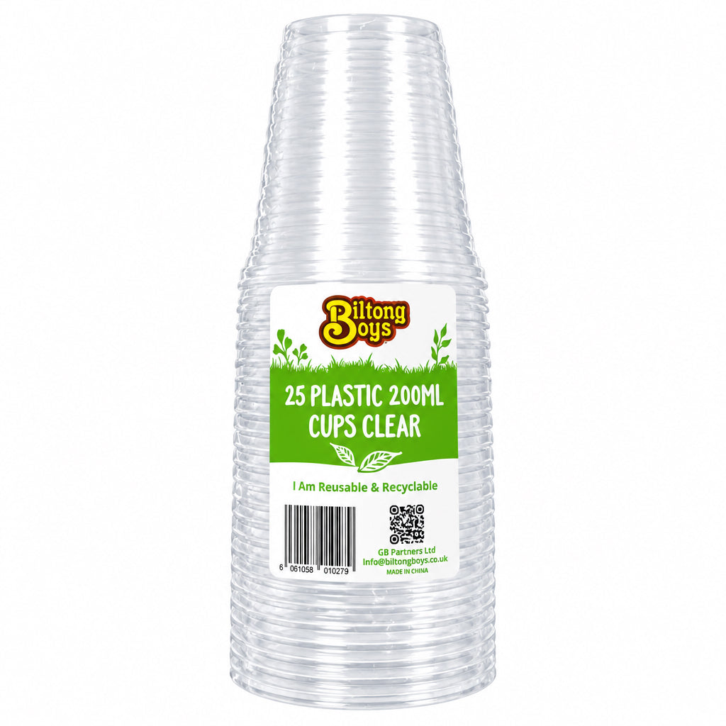 BiltongBoys Plastic Cups 200ml 25pk
