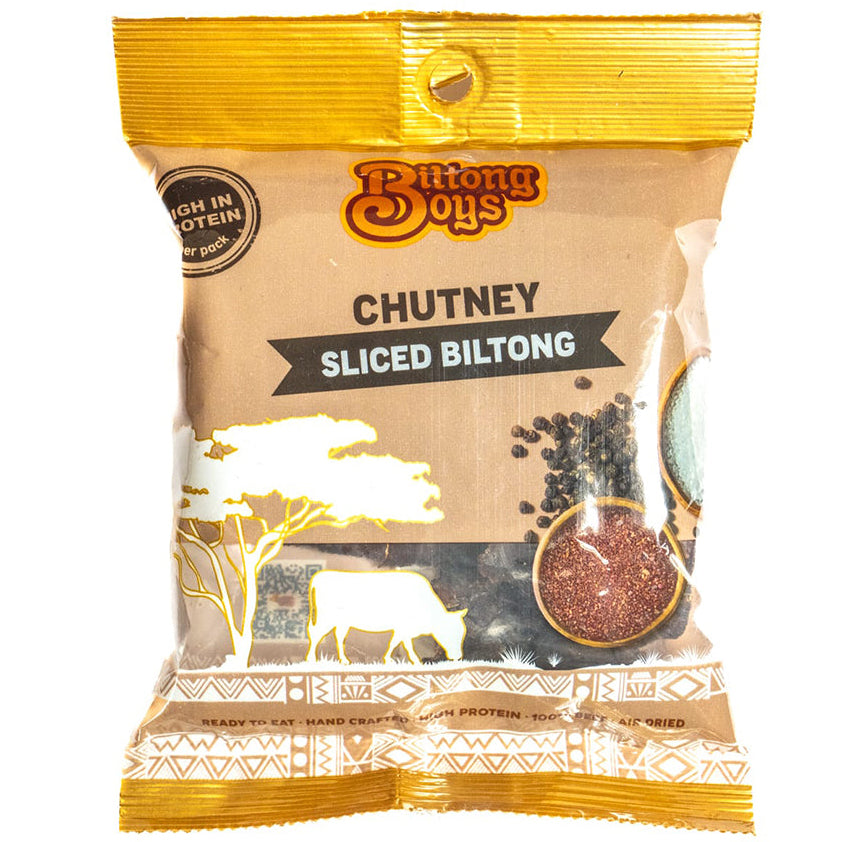 BiltongBoys Chutney Sliced Biltong - sweet savoury beef biltong