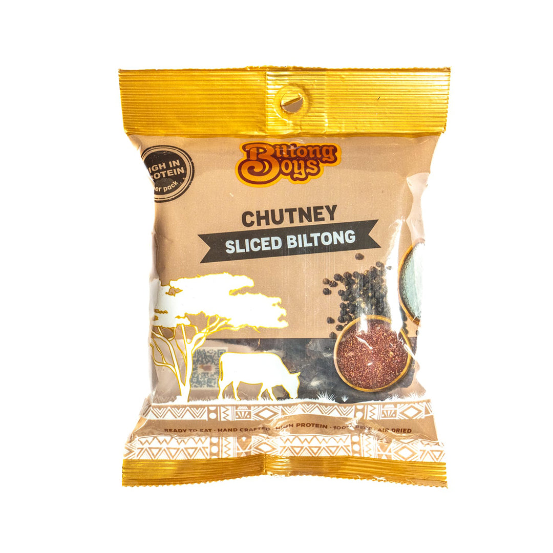 BiltongBoys Chutney Sliced Biltong - sweet savoury beef biltong
