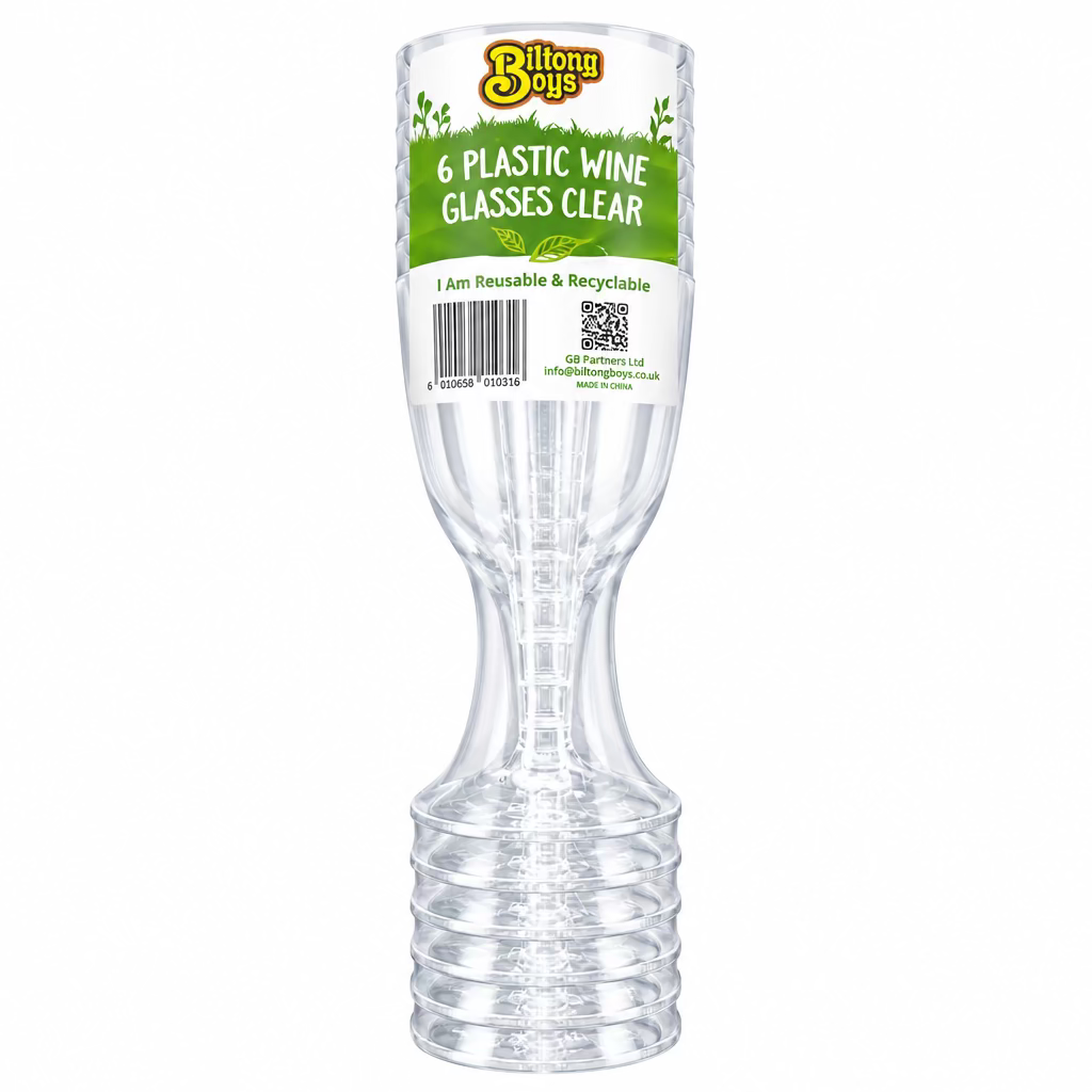 BiltongBoys Plastic Wine Glasses