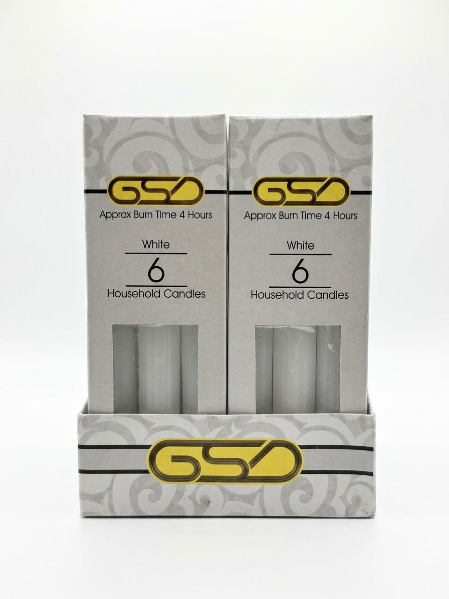 GSD Red Household Candles 6 Inch