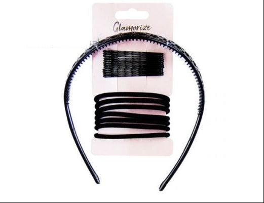 Glamorize OTL Black Hair Accessory Set