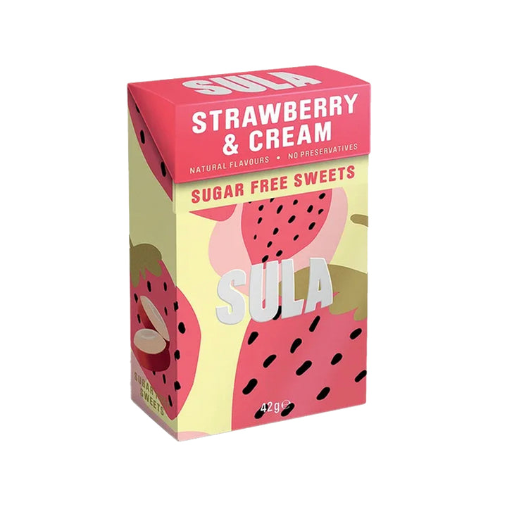Sula Sugar Free Sweets - Strawberry & Cream Drops / 42g