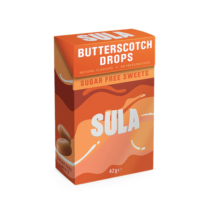 Sula Sugar Free Sweets - Butterscotch Drops / 42g