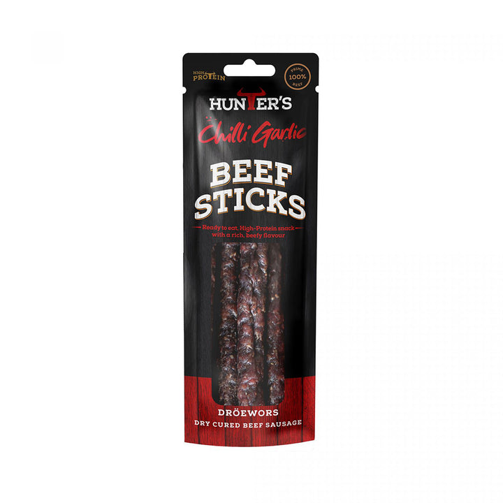 Hunters Beef Sticks - Chilli Garlic / 40g