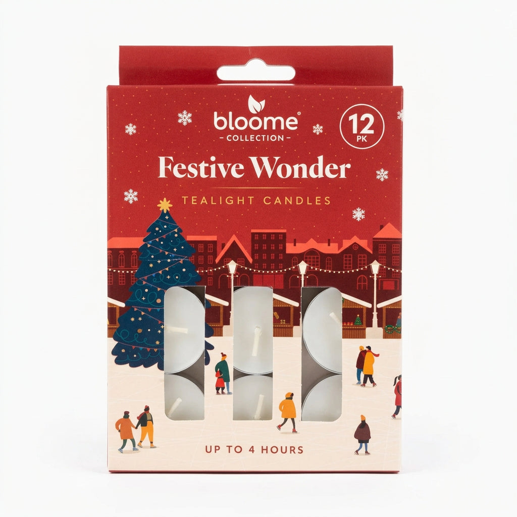 Bloom Christmas festive wonder tealight candle136g — Default Title